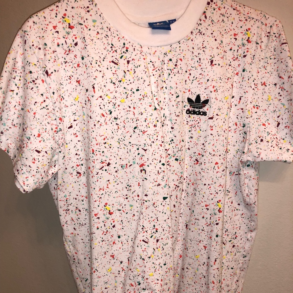 Adidas splatter paint shirt